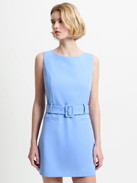Azra Twill Belted Mini Dress