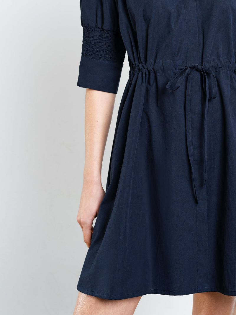 Cambria Cotton Cinched Waist Shirt Dress