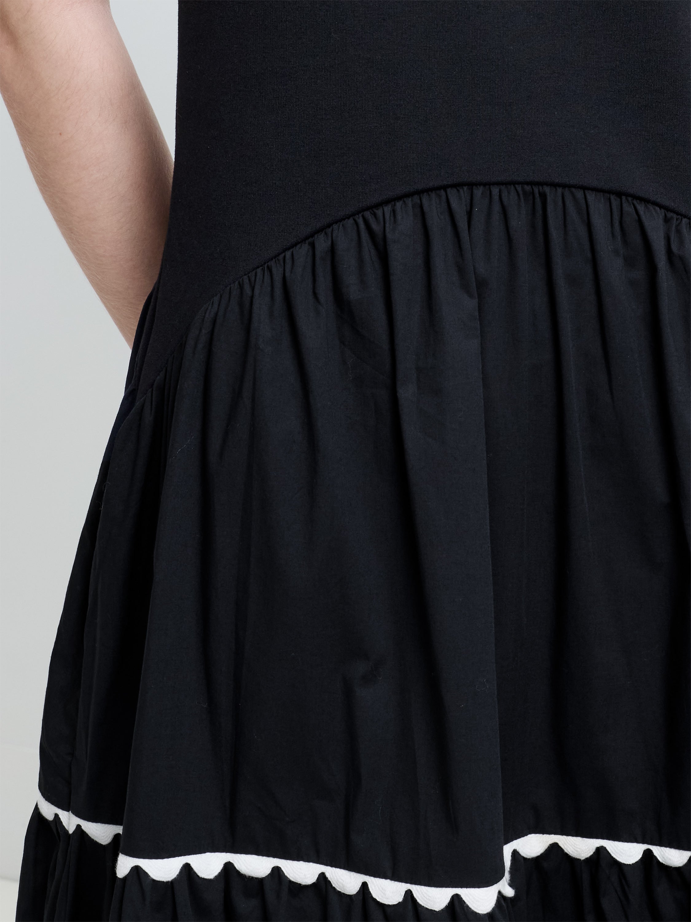 Kaylie Jia Mix Ric Rac Midi Dress