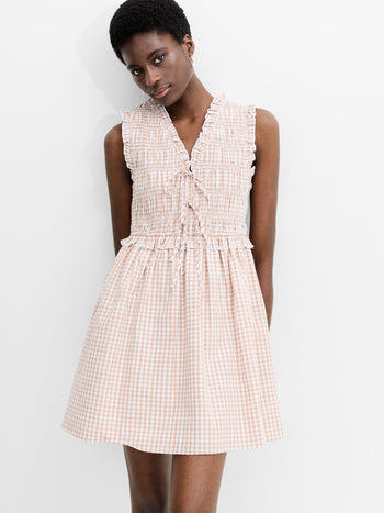 strapless open back dress CIANITE one-shoulder long-sleeved dress with pleated lurex belt – Relish main image 1