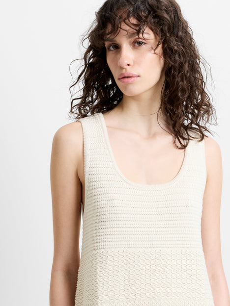 Mozart Mixed Knit Striped Mini Dress