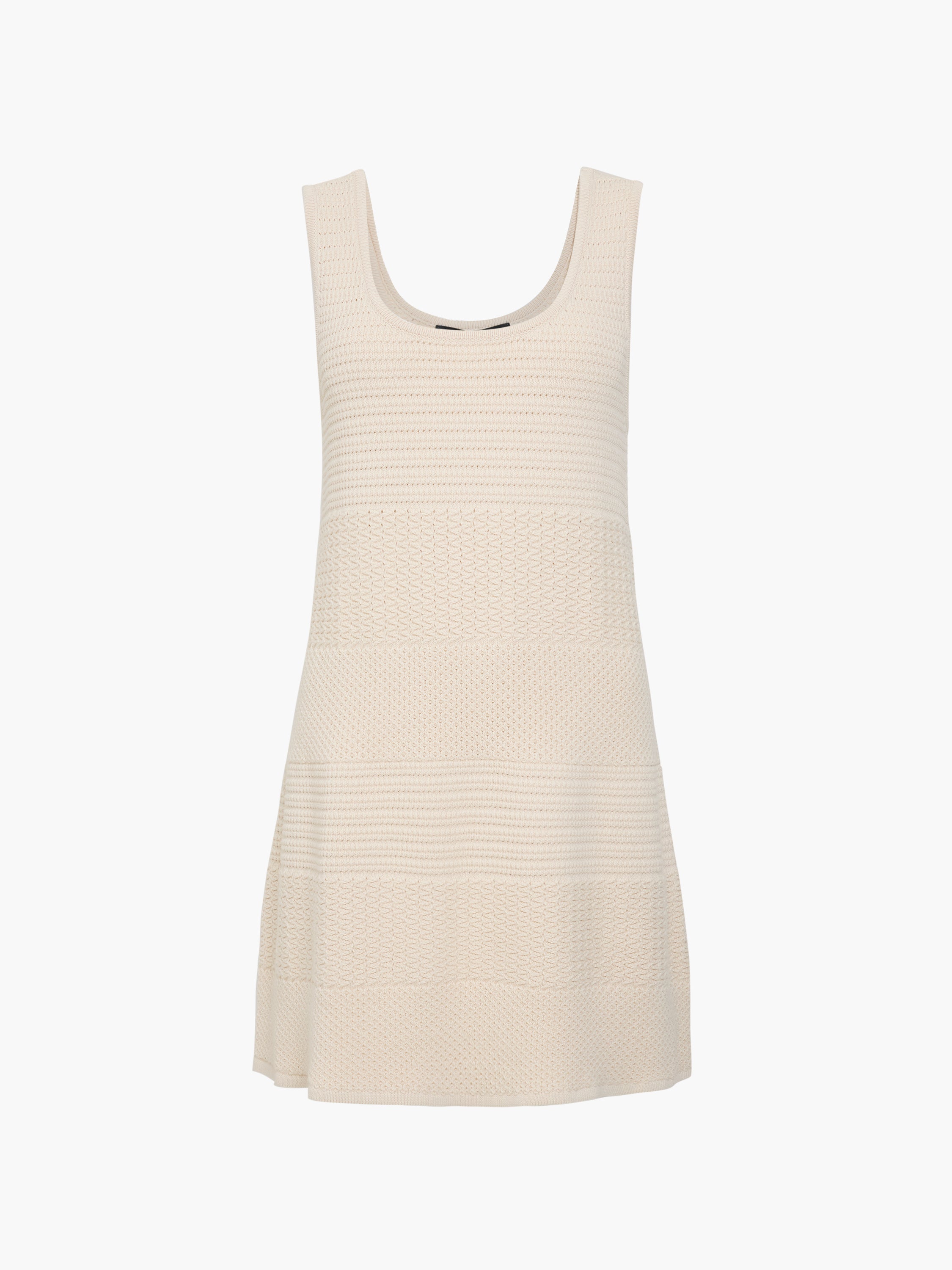Mozart Mixed Knit Striped Mini Dress