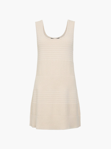 Mozart Mixed Knit Striped Mini Dress