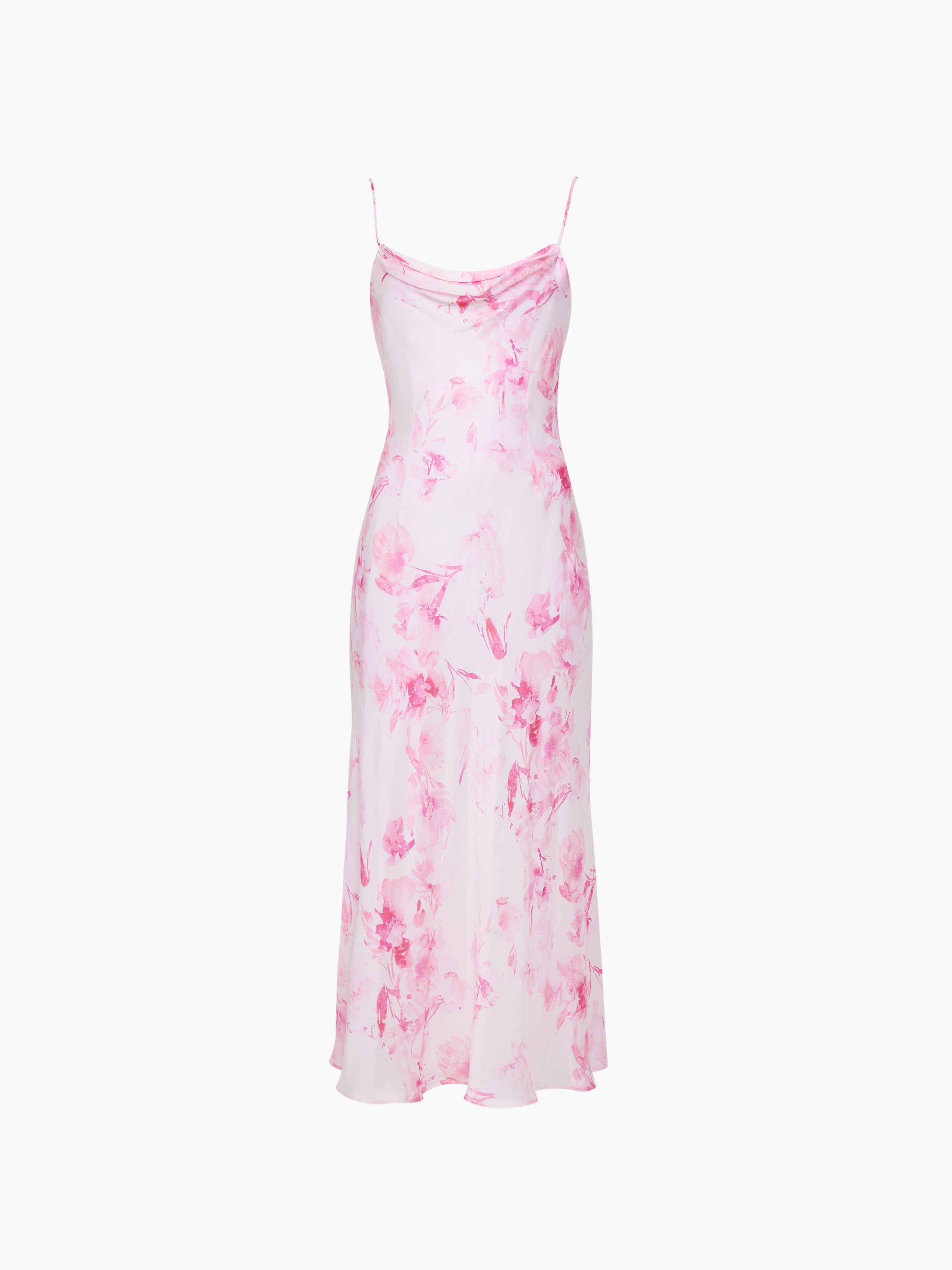 Oona Satin Sophie Fleur Midi Dress