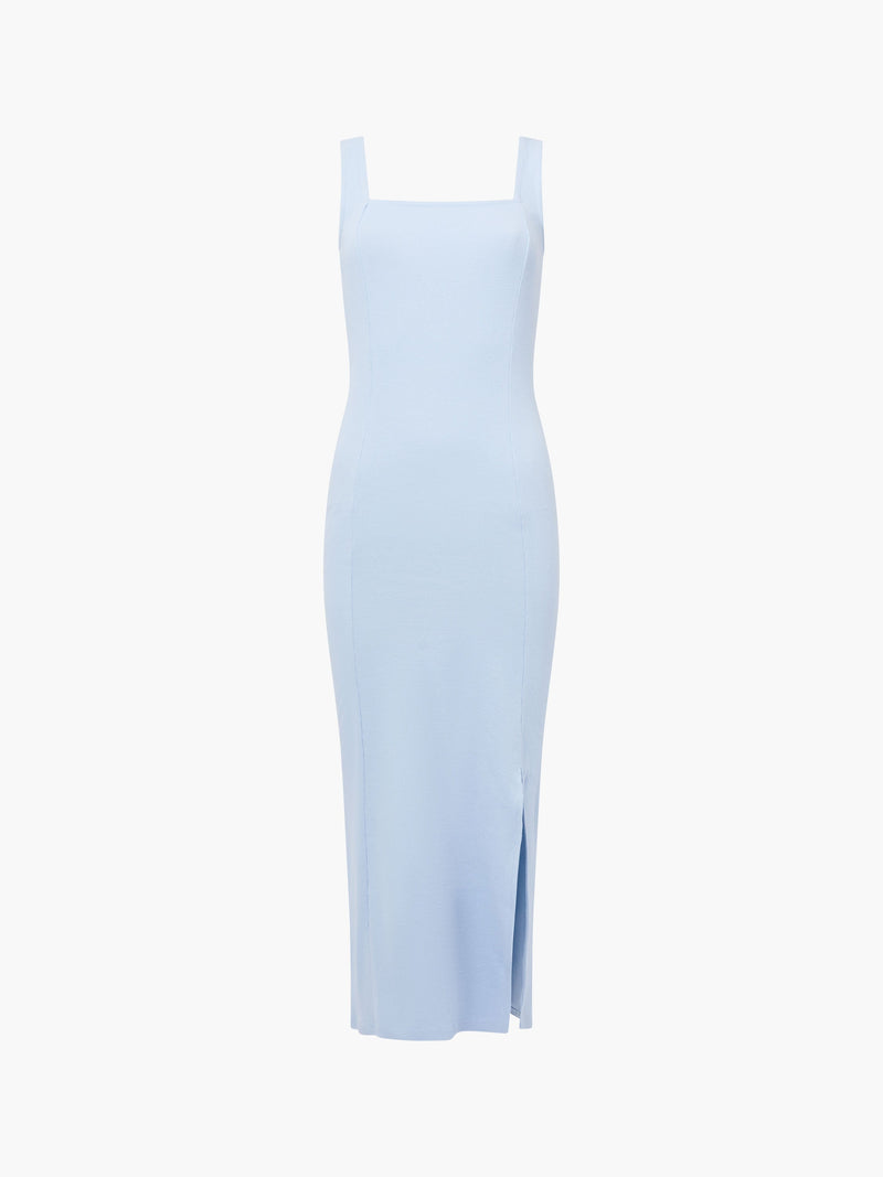 Rassia Rib Square Neck Midi Dress