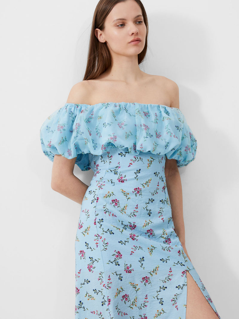 Floriana Ciarra Organza Bardot Midi Dress