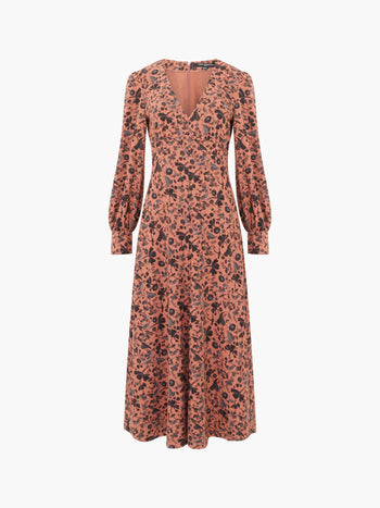 Jeanie Brina Crepe Midi Dress