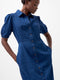 Chambray Button Through Shirt Dress