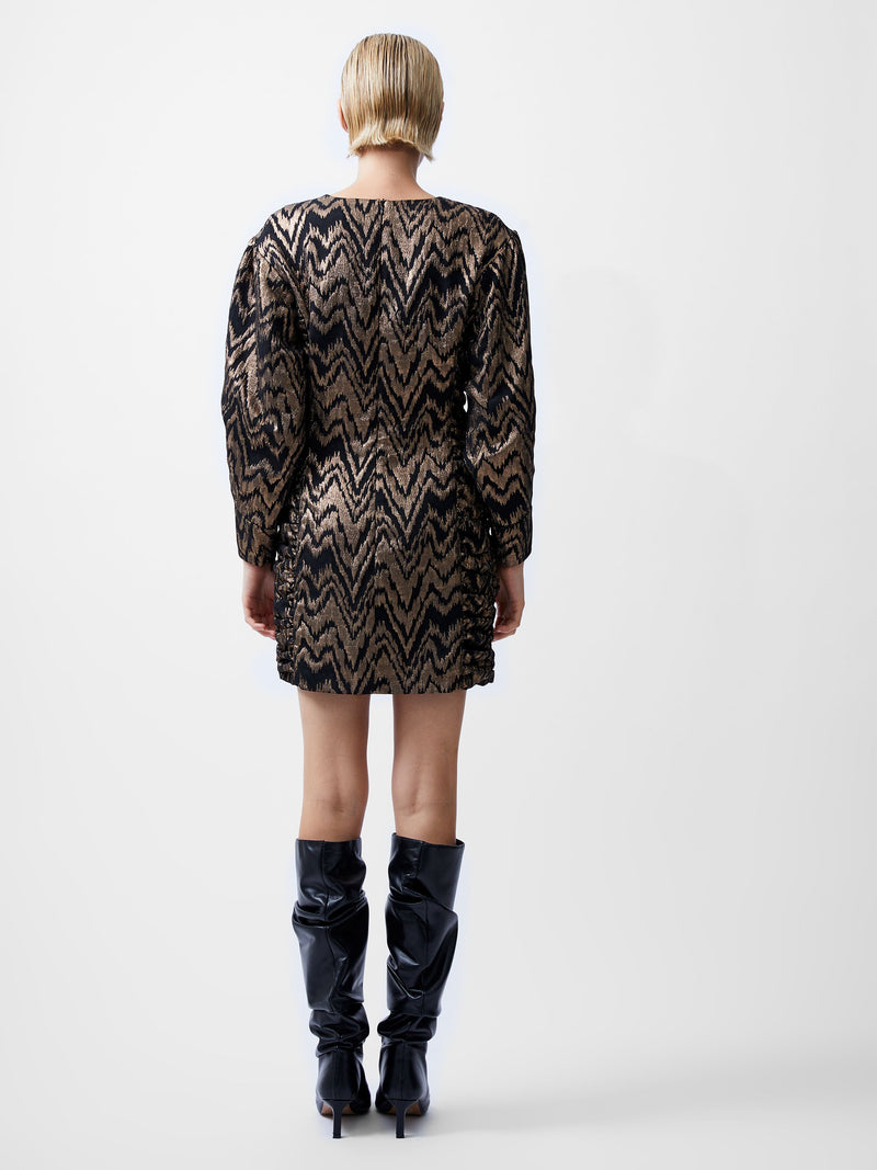 Ellery Eco Jacquard Puff Sleeve Mini Dress