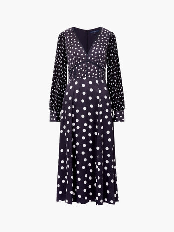 Polka Dot Candice Satin Dress