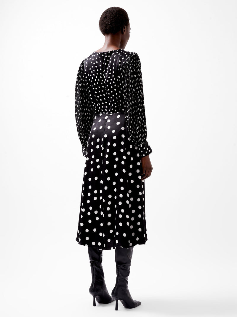 Polka Dot Candice Satin Dress