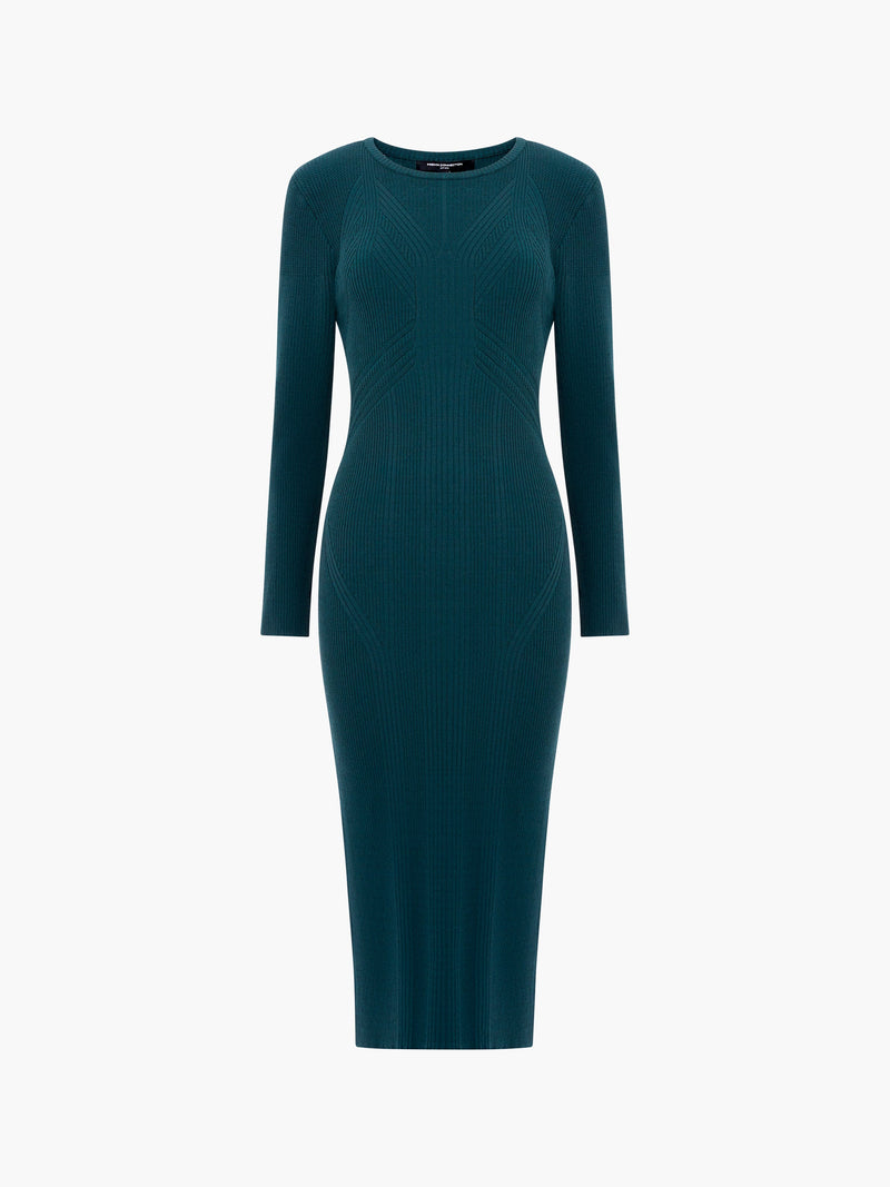 Kairi Rib Long Sleeve Midi Dress