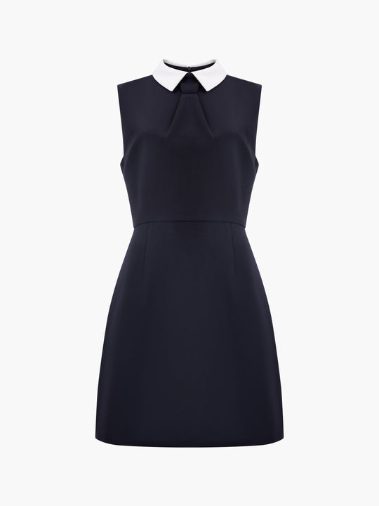 Gemma Collared Tie Sleeveless Mini Dress