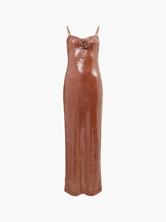 Beatrice Sequin Strappy Corsage Maxi Dress