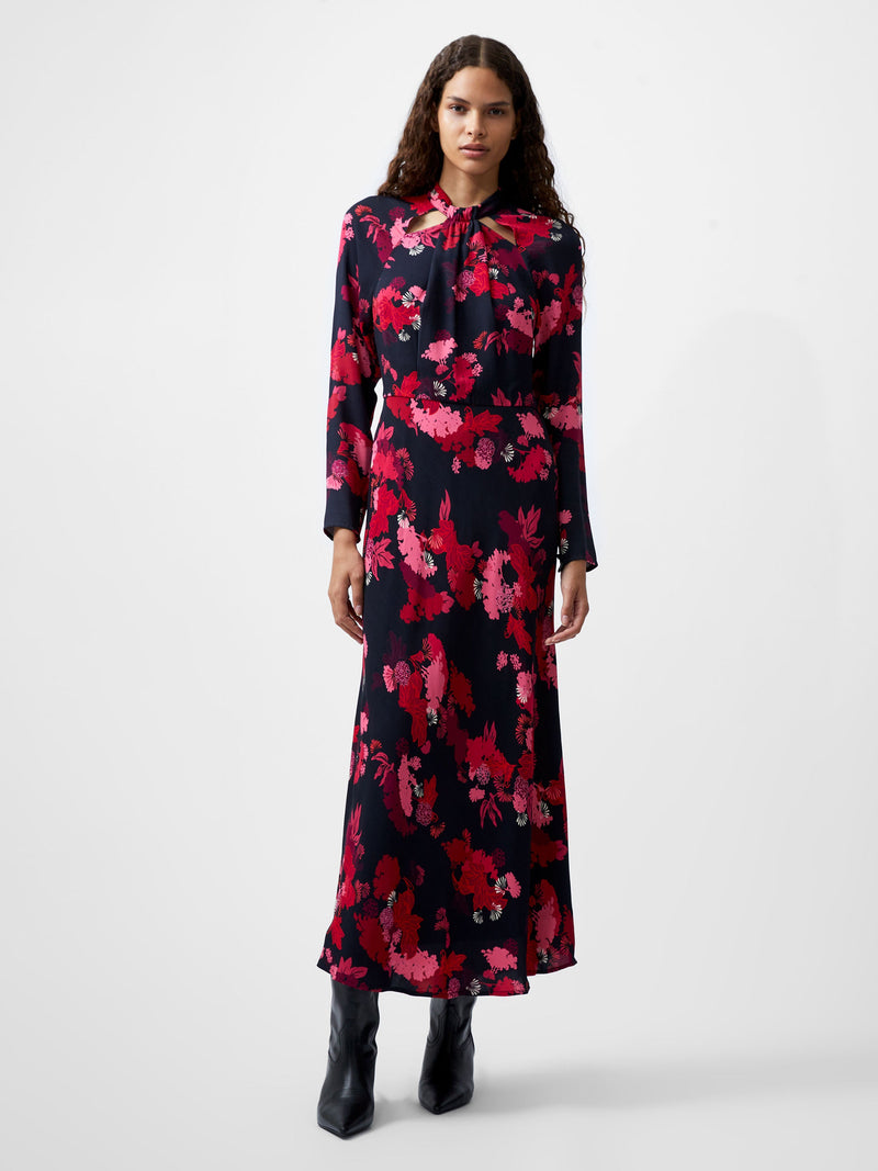 Foliage Chiara Tie Knot Neck Dress