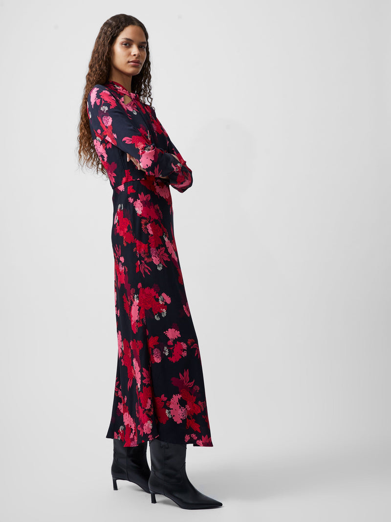 Foliage Chiara Tie Knot Neck Dress