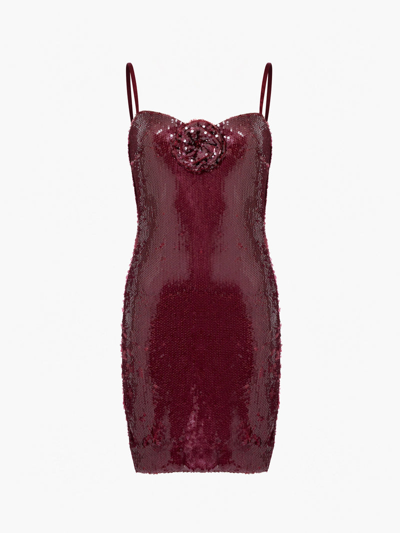 Beatrice Sequin Strappy Corsage Mini Dress