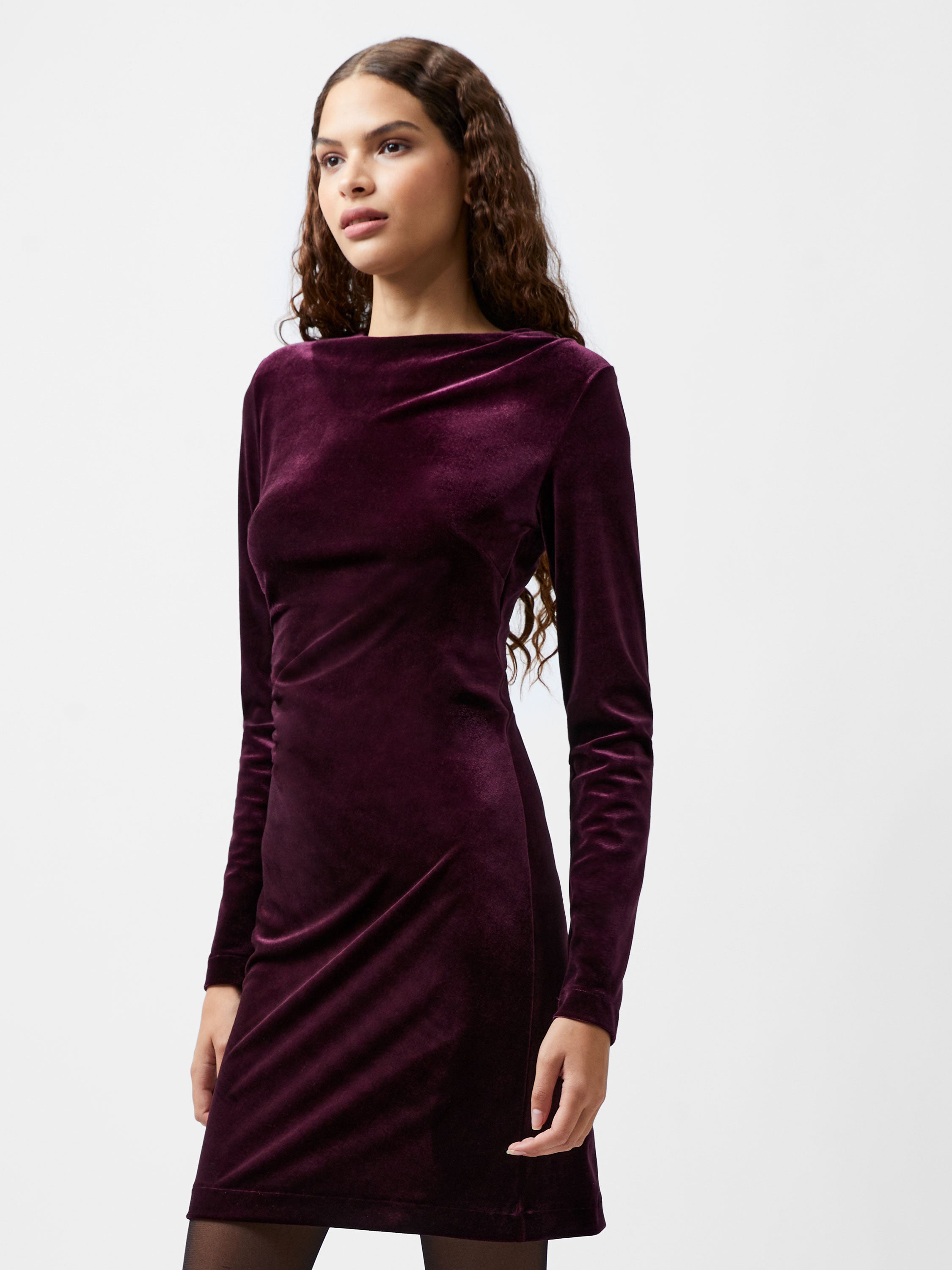 Viola Velvet Long Sleeve Bodycon Mini Dress