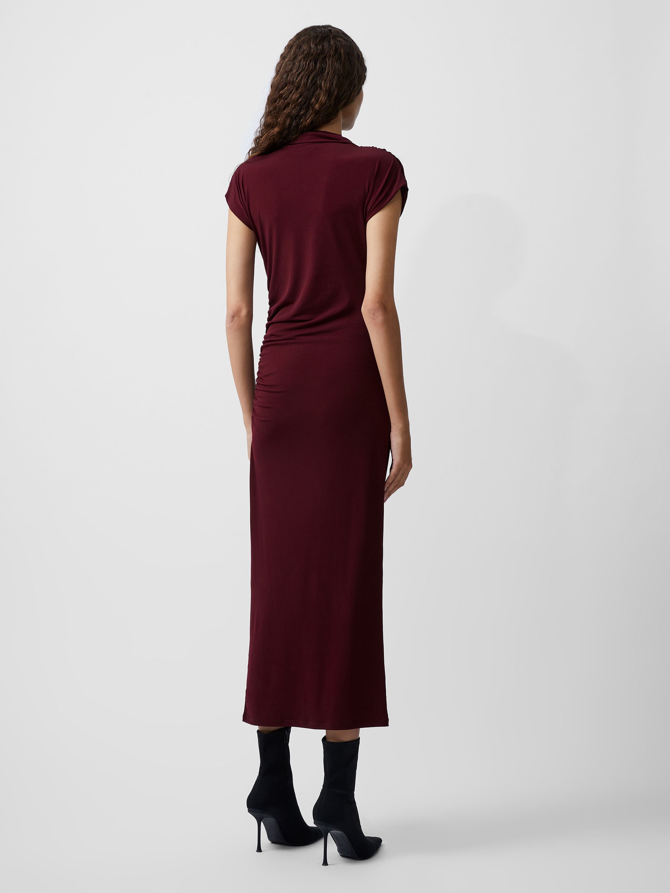 Draped Samira Mock Neck Dress