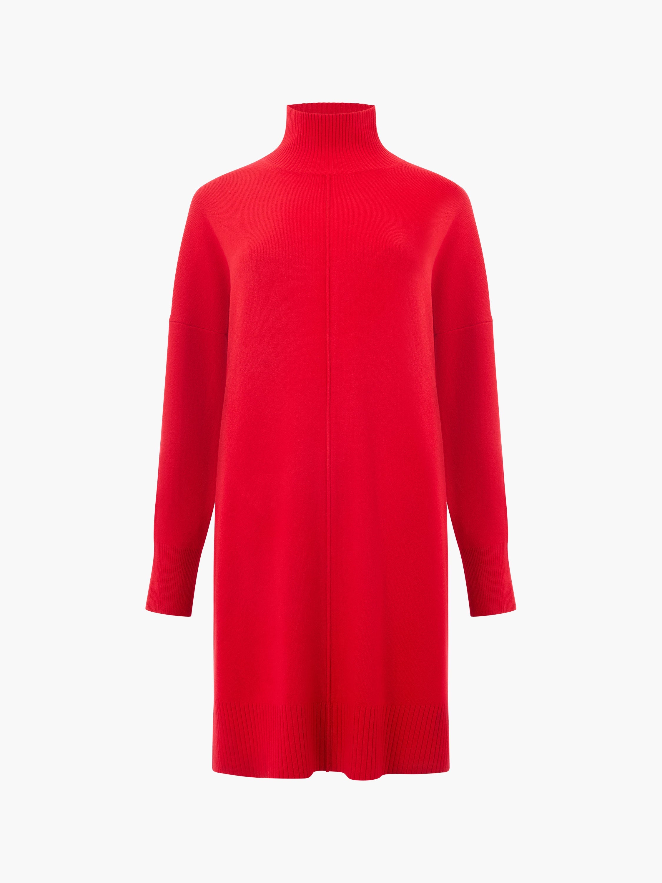 Babysoft Roll Neck Seam Mini Dress