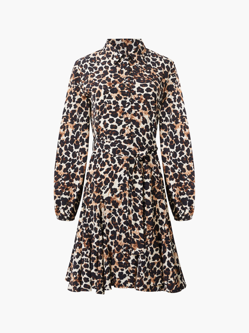 Leopard print swing dress best sale