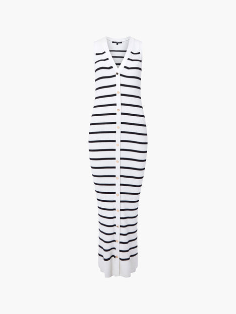 Nadina Sleeveless Stripe Knitted Dress
