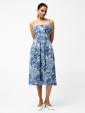 Charlotte Denim Jacquard Dress