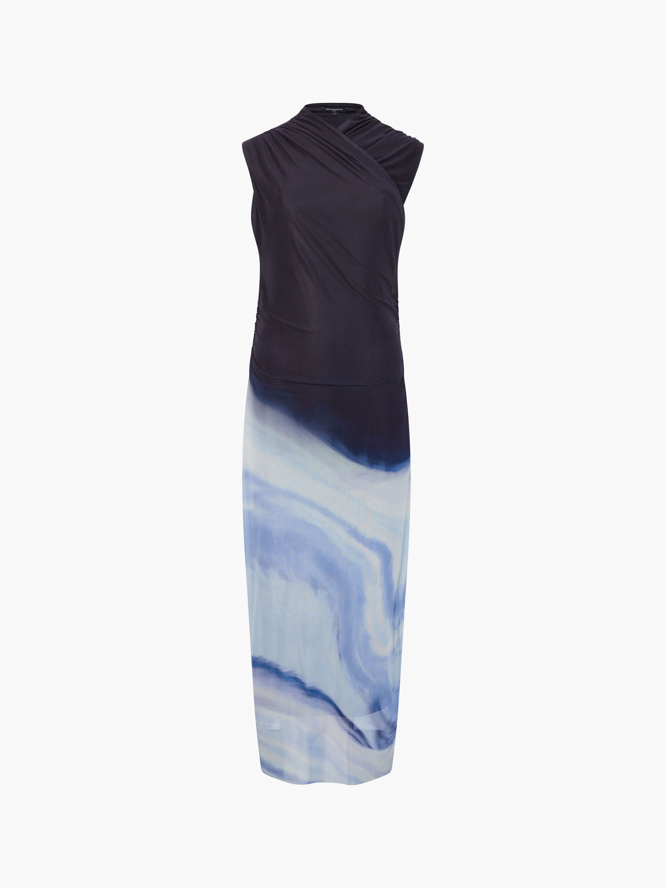 Toni Wrap Neck Printed Midi Dress