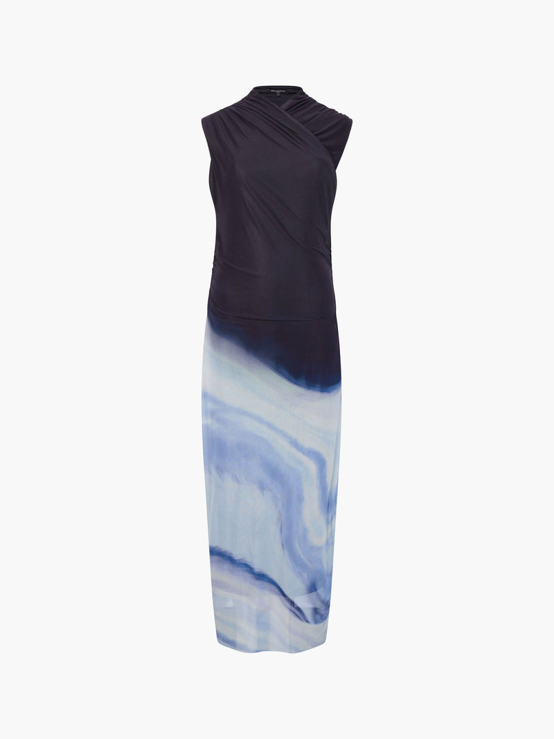 Toni Wrap Neck Printed Midi Dress