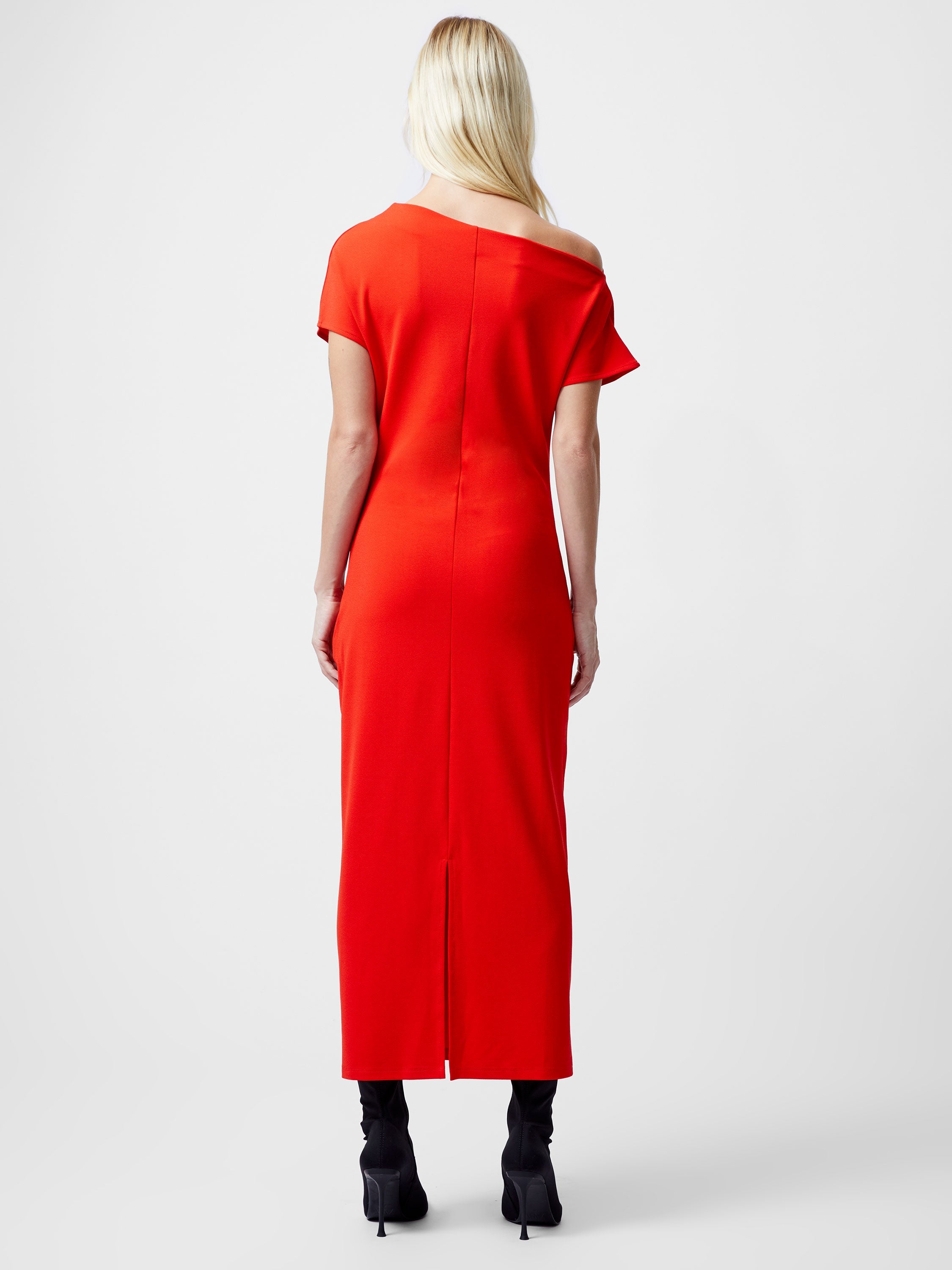 Valetta Gathered Off Shoulder Midi Dress