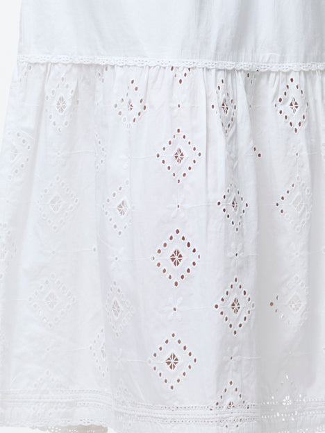 Cambria Cotton Broderie Midi Dress
