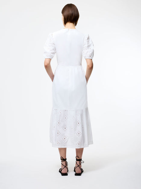 Cambria Cotton Broderie Midi Dress