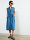 Zaves Chambray Denim Midi Dress
