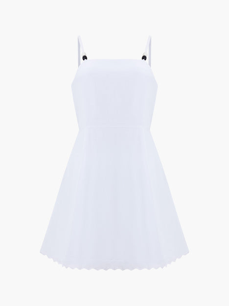 Ariette Linen Scalloped Mini Dress
