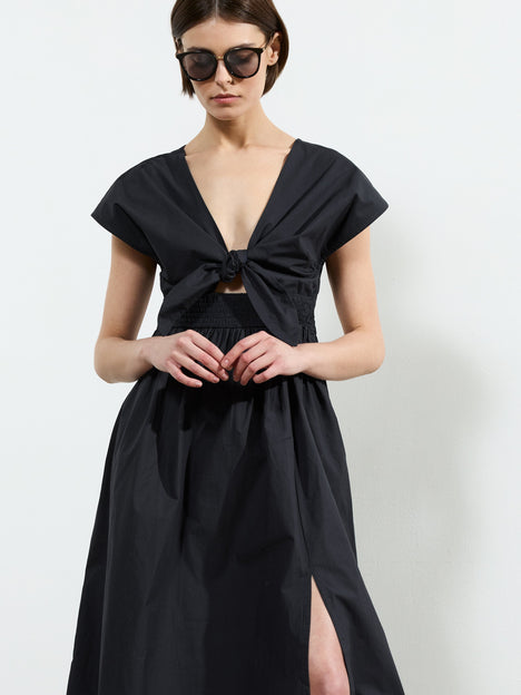 Barletta Poplin Tie Midi Dress