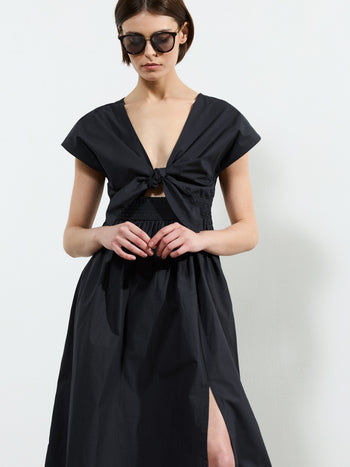 【関税込】FrenchConnectionワンピース☆Zaria Midi Dress, Blac Buy French Connection Black Zaria Textured Midi Dress from