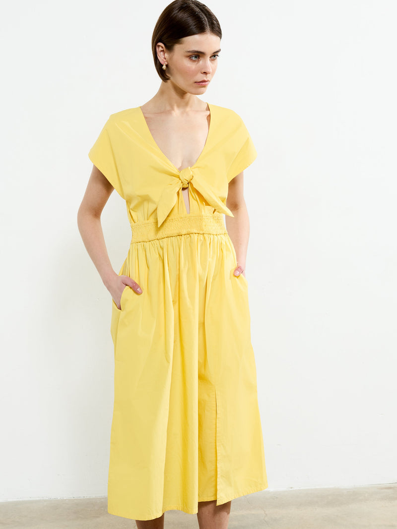 Barletta Poplin Tie Midi Dress