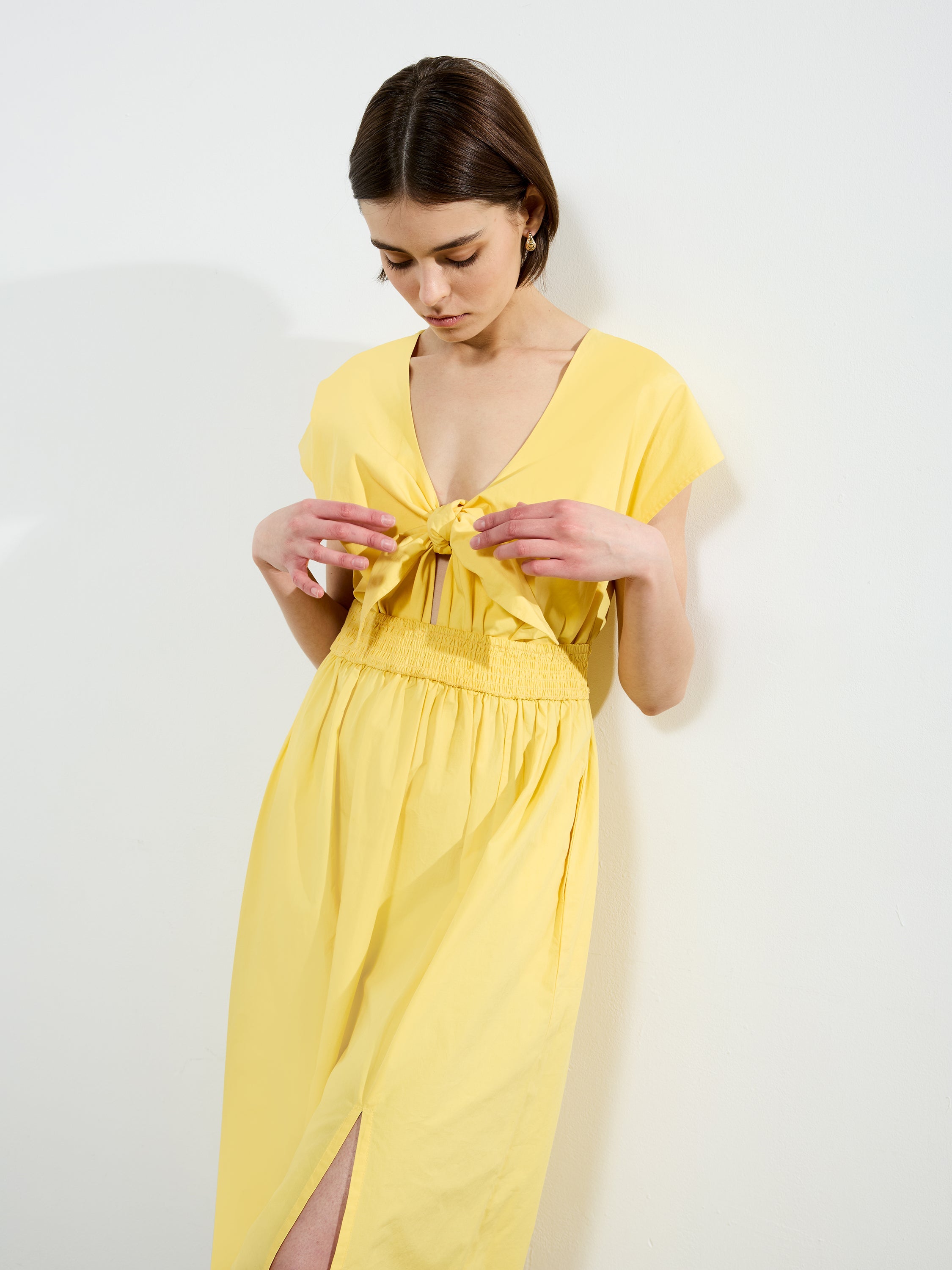 Barletta Poplin Tie Midi Dress