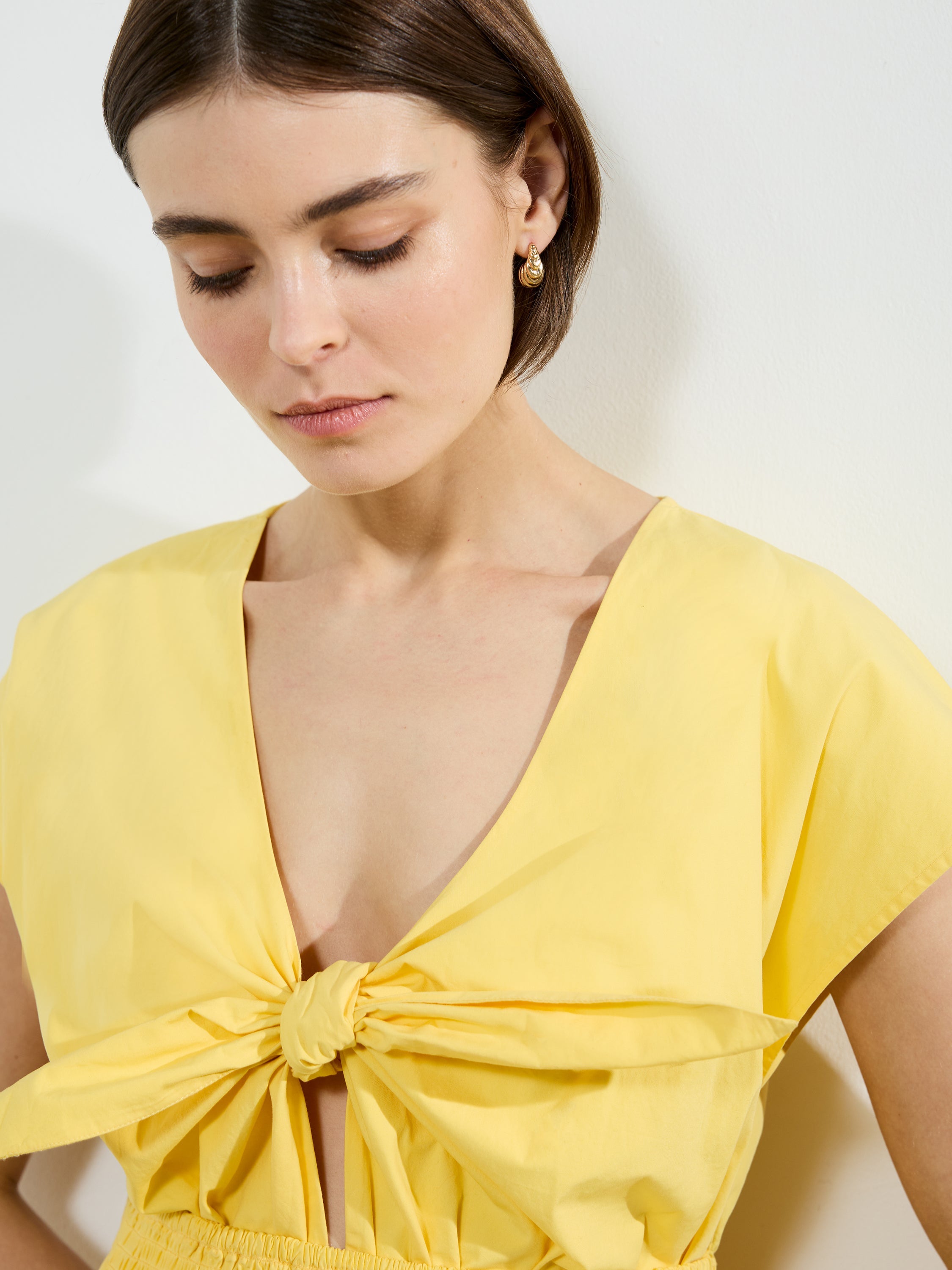 Barletta Poplin Tie Midi Dress