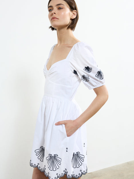 Cambria Cotton Anglaise Mini Dress