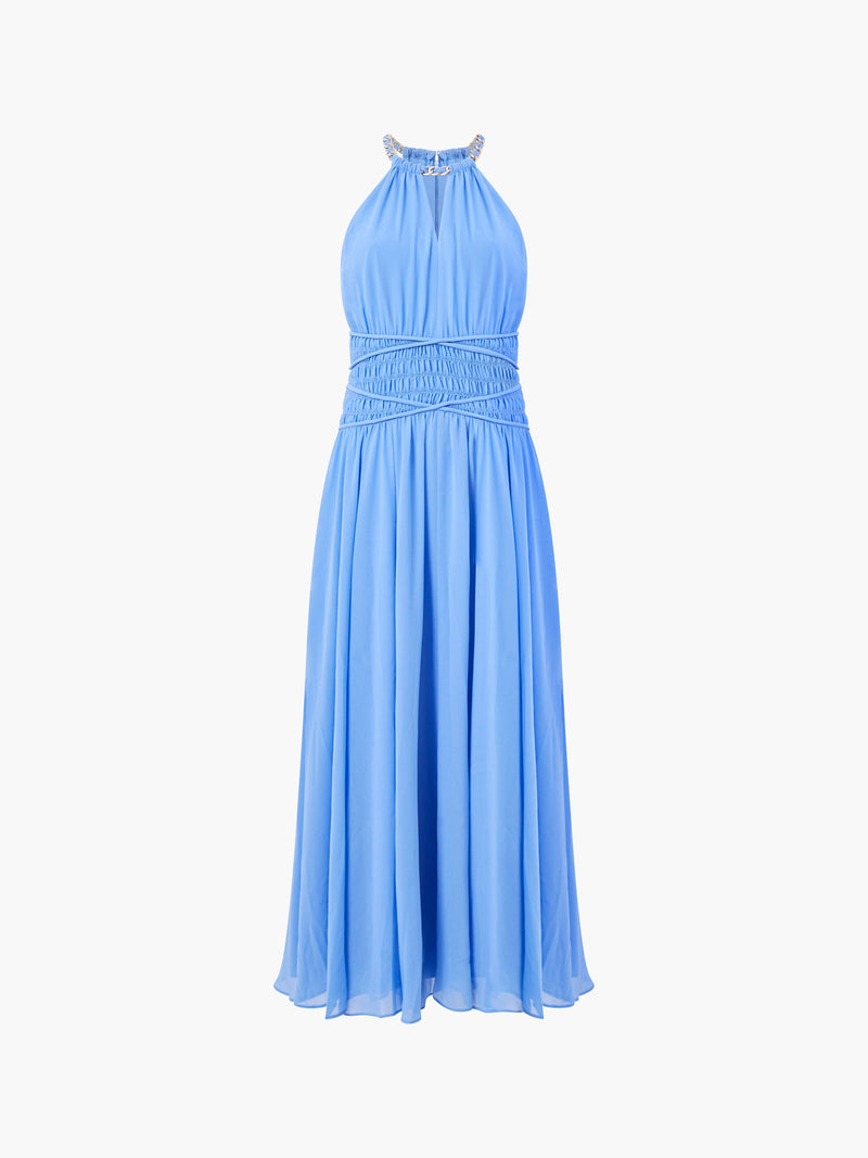 Eden Georgette Halterneck Maxi Dress