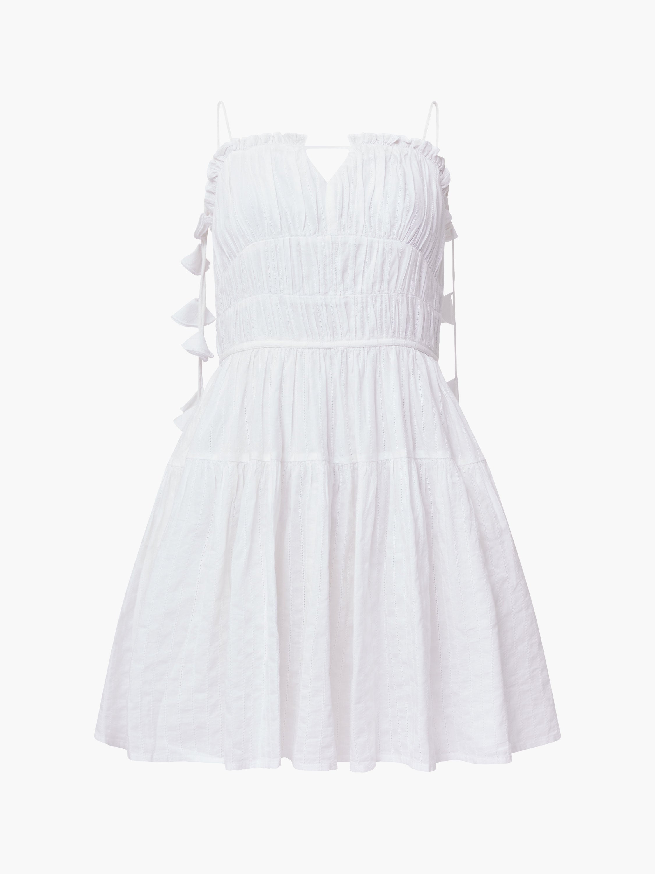 Amra Cotton Gathered Mini Dress