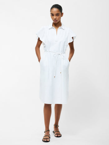 Cambria Cotton Belted Midi Dress