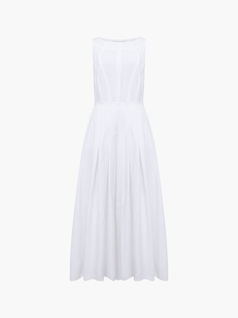 Ariette Linen Blend Sleeveless Midi Dress