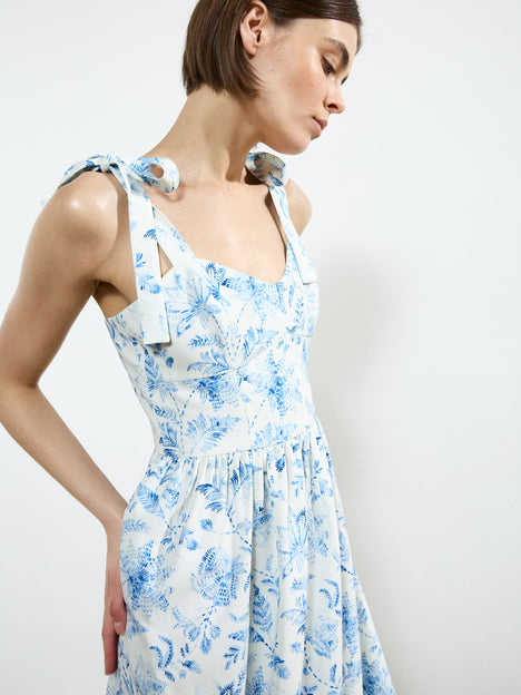 Serenity Dale Crepe Midi Dress