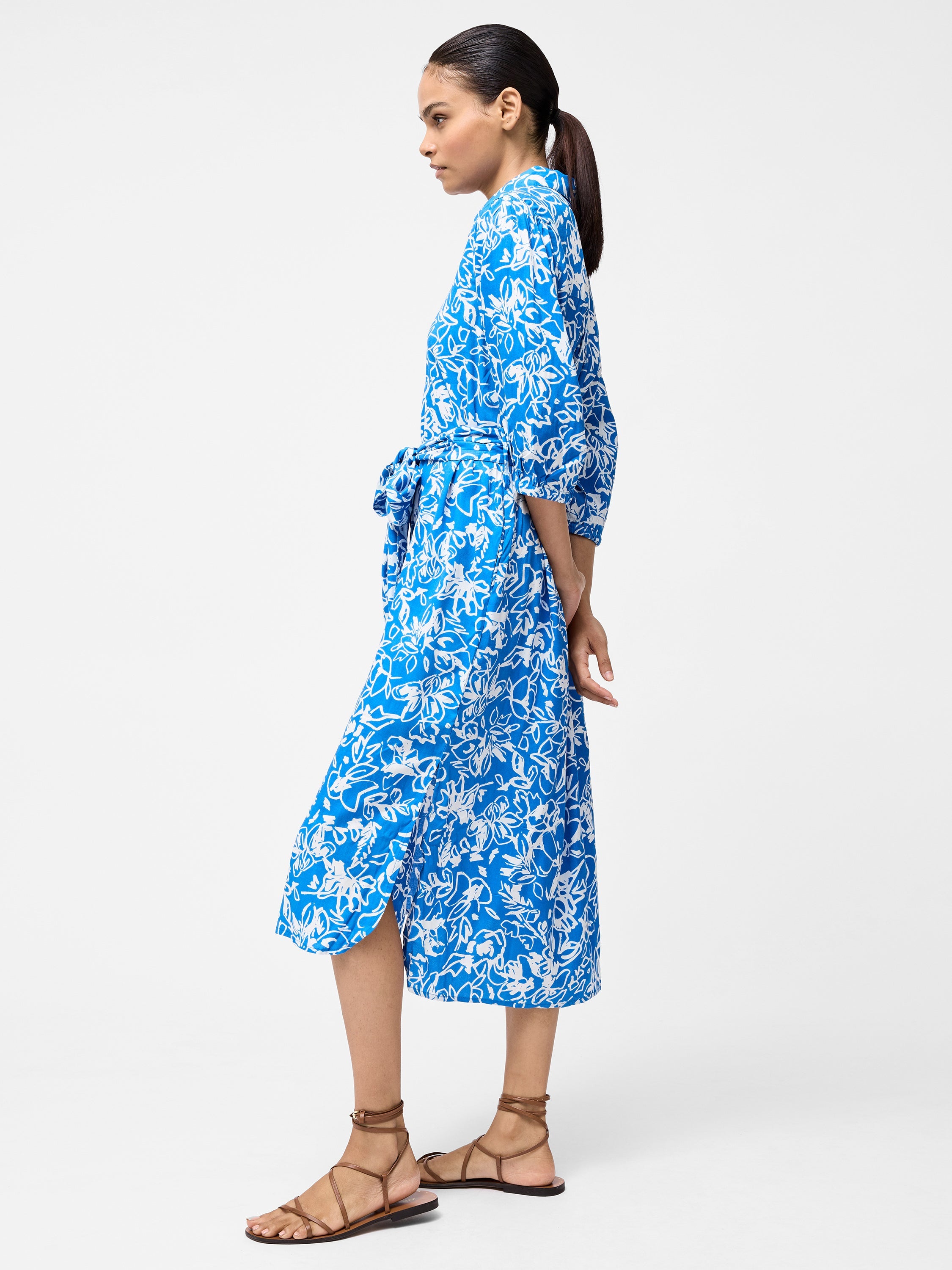 fayola printed maxi dress Fayola Belted Shirt Dress Blue Sea Star