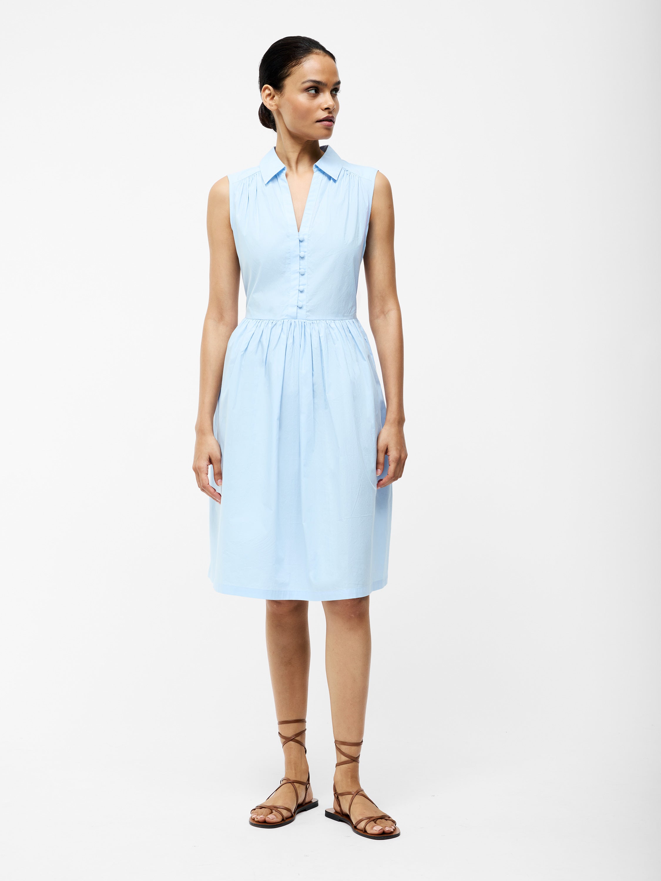 fcuk Sleeveless Smock Dress Cashmere Blue | Clothing fcuk Sleeveless Smock Dress Cashmere Blue | Clothing