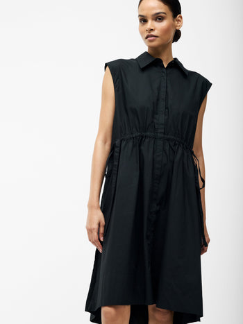 Poplin Tie Sleeveless Dress