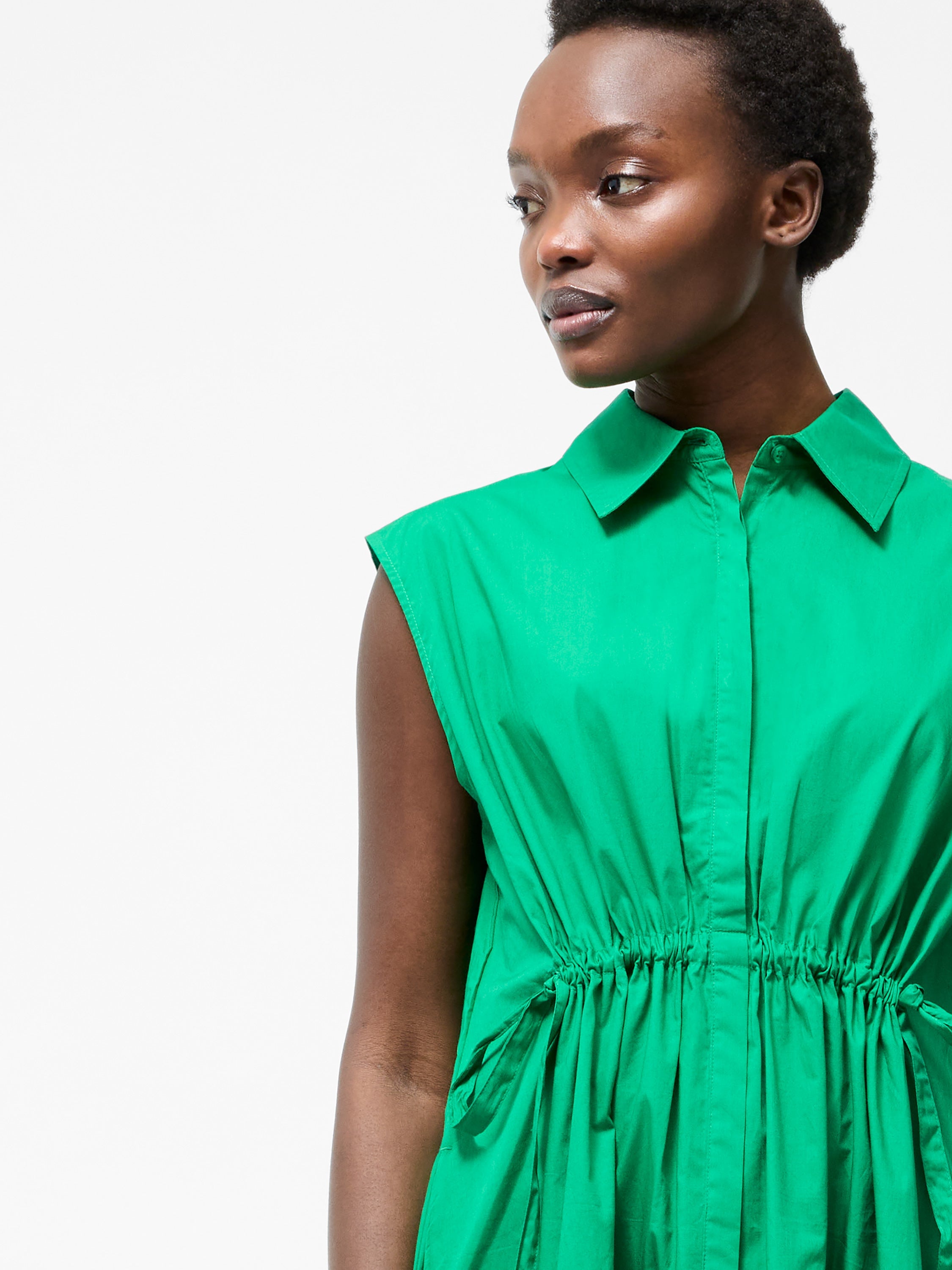 新品】vallan Sleeveless Drape Pleats Dress