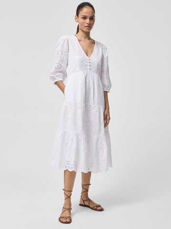 Broderie Anglaise Tiered Dress
